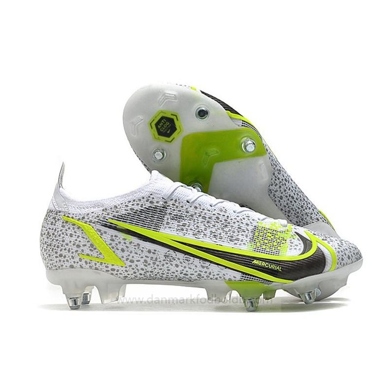 Nike Mercurial Vapor 14 Elite SG-Pro Silver Safari Herre – Hvid Sort Sølv Neon – fodboldstøvler udsalg,billige fodboldstøvler