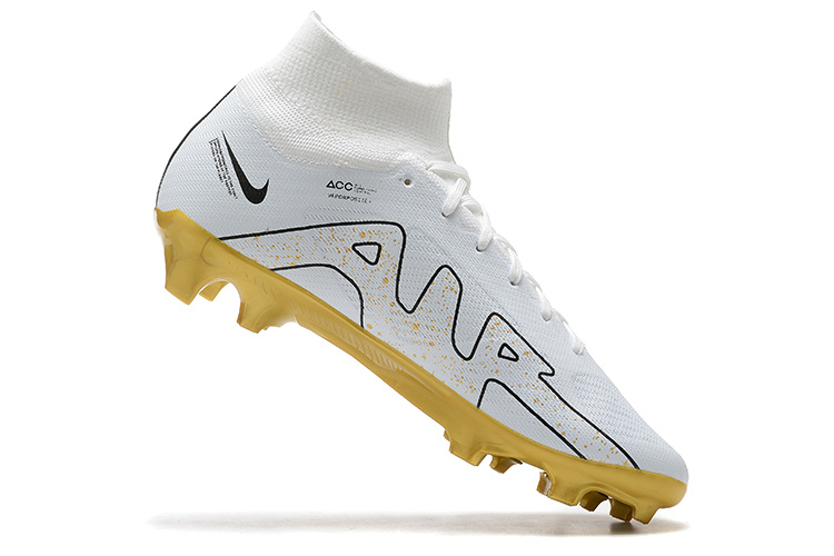 Nike Air Zoom Mercurial Superfly IX Elite FG Fodboldstøvler Hvid Gold