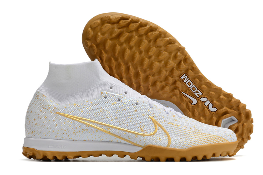 Nike Air Zoom Mercurial Vapor XV Elite TF Fodboldstøvler Hvid Guld