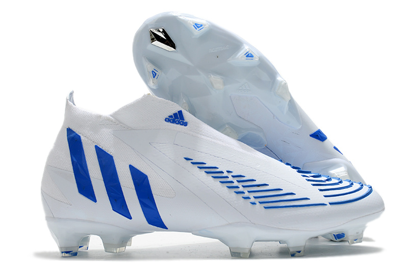 Adidas Predator Edge Geometric FG Fodboldstøvler Hvid Blå