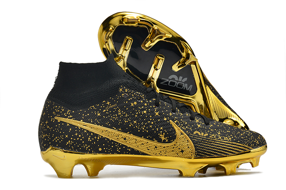 Nike Air Superfly IX Elite Fodboldstøvler sort guld – fodboldstøvler fodboldstøvler